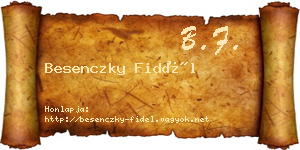 Besenczky Fidél névjegykártya